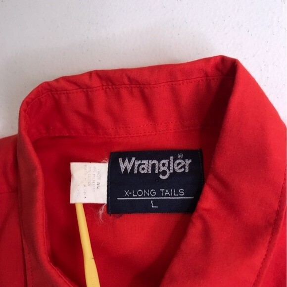 Vintage Wrangler X Long Tails Red Pearl Snap Short Sleeve Shirt Mens Size Large - Picture 6 of 10